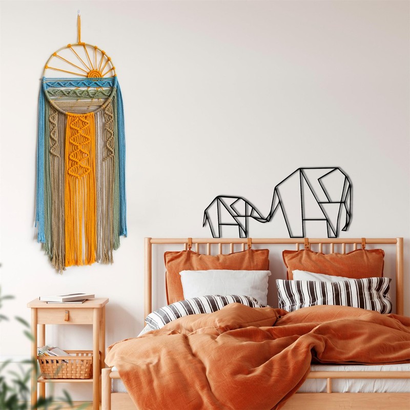 Macrame Wall Hanging Boho Macrame Wall Decor, Sunset Wall Art Dream Catcher H gallery