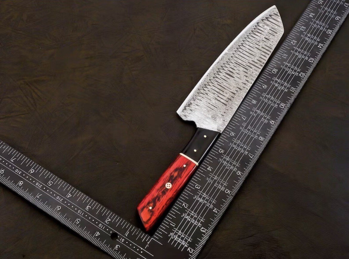 HANDMADE FORGED DAMASCUS STEEL BunkA Chef KNIFE KITCHEN KNIFE WOOD HANDLE gallery