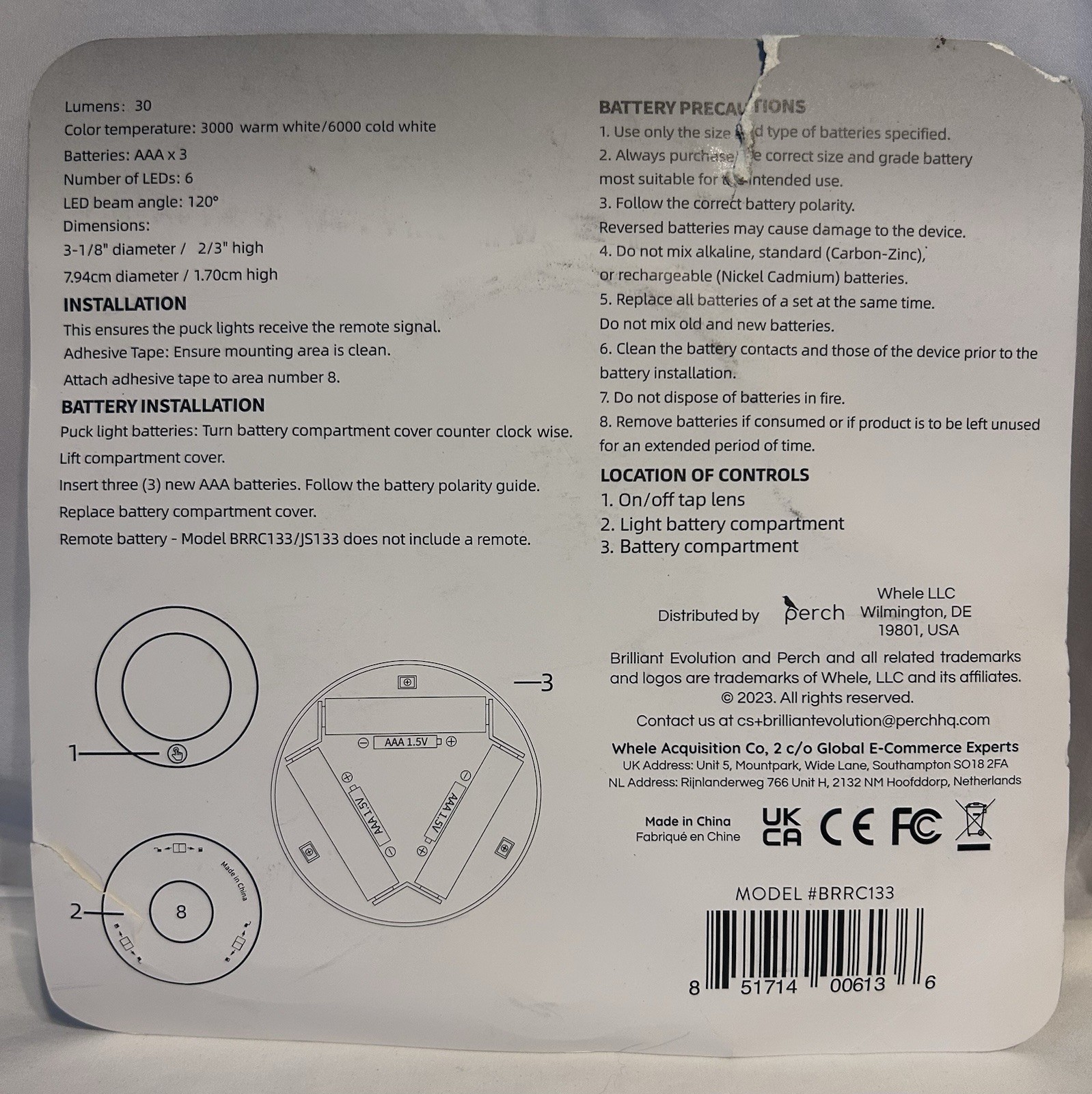 Brilliant Evolution LED Puck Light 3 Pack 3-1/8 Diameter gallery
