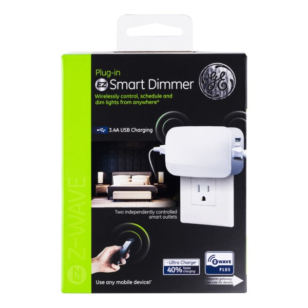 GE Z-Wave Plus 2-Outlet 2-Port USB Plug-In Smart Dimmer Requires Z-Wave Hub28175 gallery