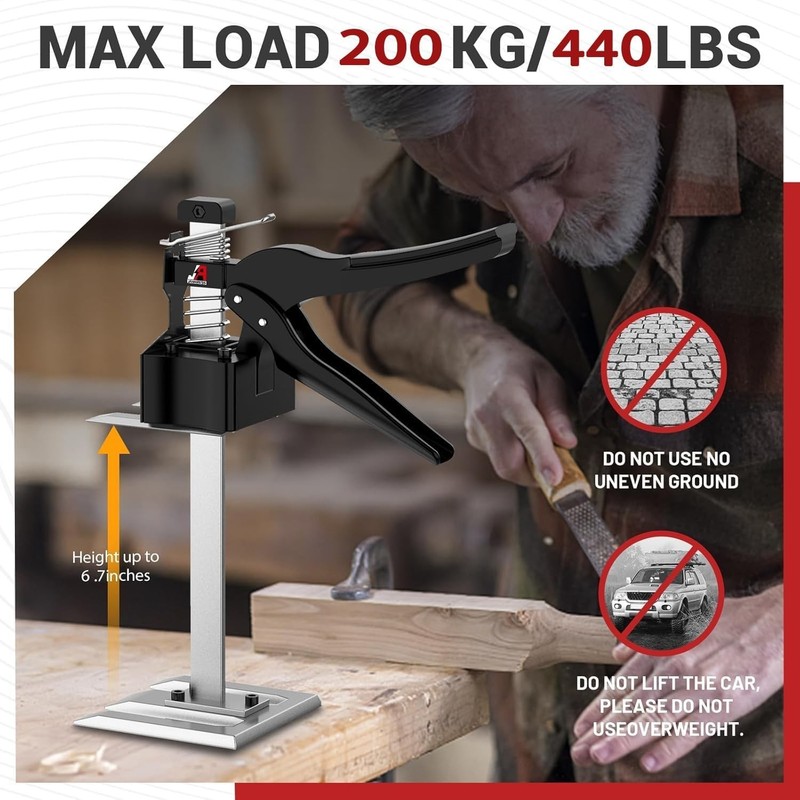 Construction Jack Lifter Handle 2 Pack Load 440LBS Adjustable Wall Tile Lifter gallery