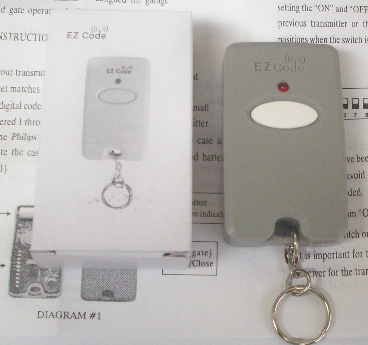 EZ Code Mini Transmitter Gate Garage Door Remote Control Opener 10 Pins Digits gallery