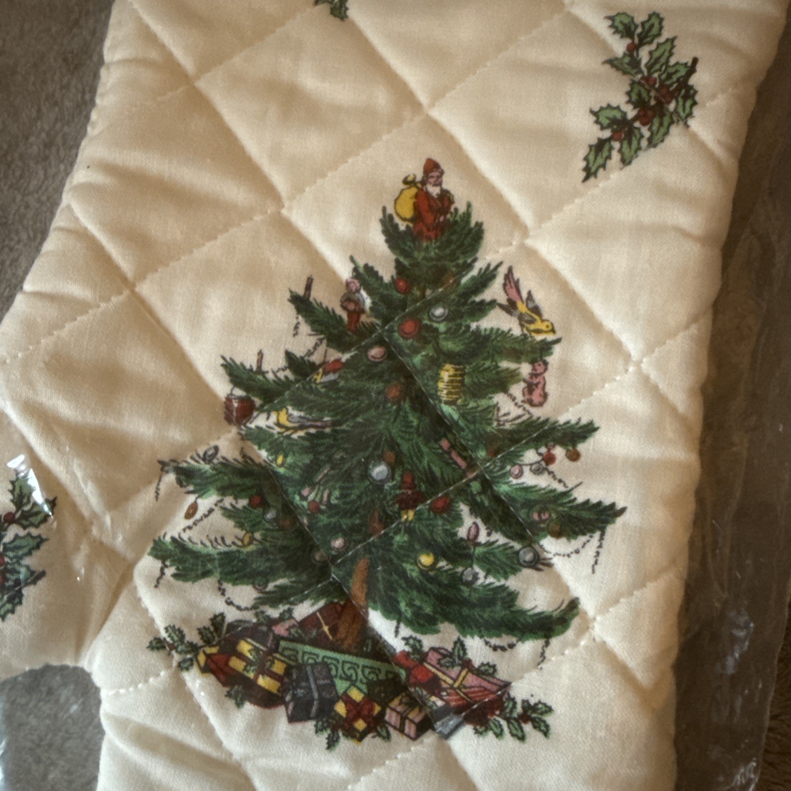 New In Package SPODE Christmas Tree Oven Mitt Sz 13" X 7" gallery