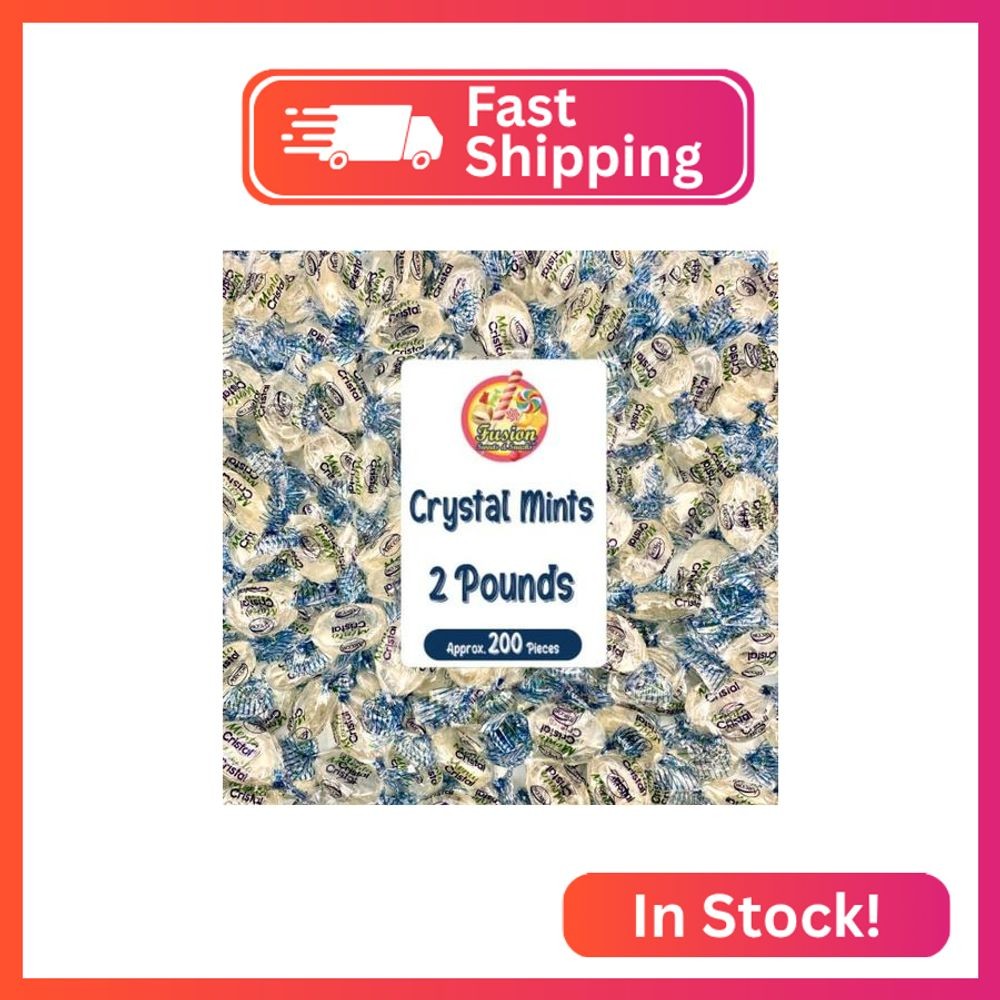 Crystal Candy Hard Mints - 2 Pounds (Approx. 200 Pieces) Arcor Blue Crystal Mint gallery