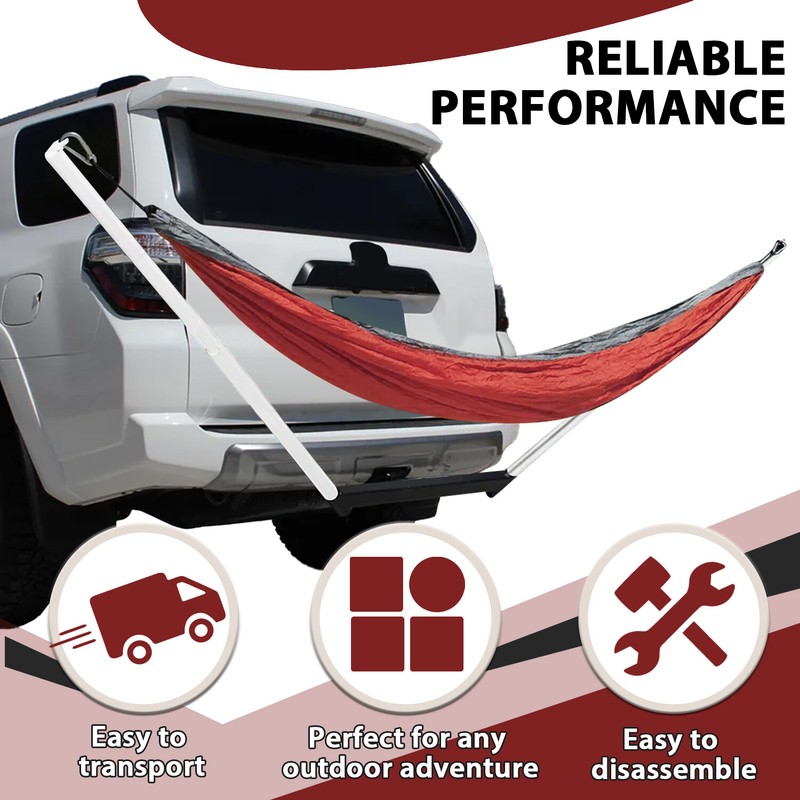 Vehicle Mounted Camping Hammock Stand For All 2 Inch Receivers Trailer Hitch gallery