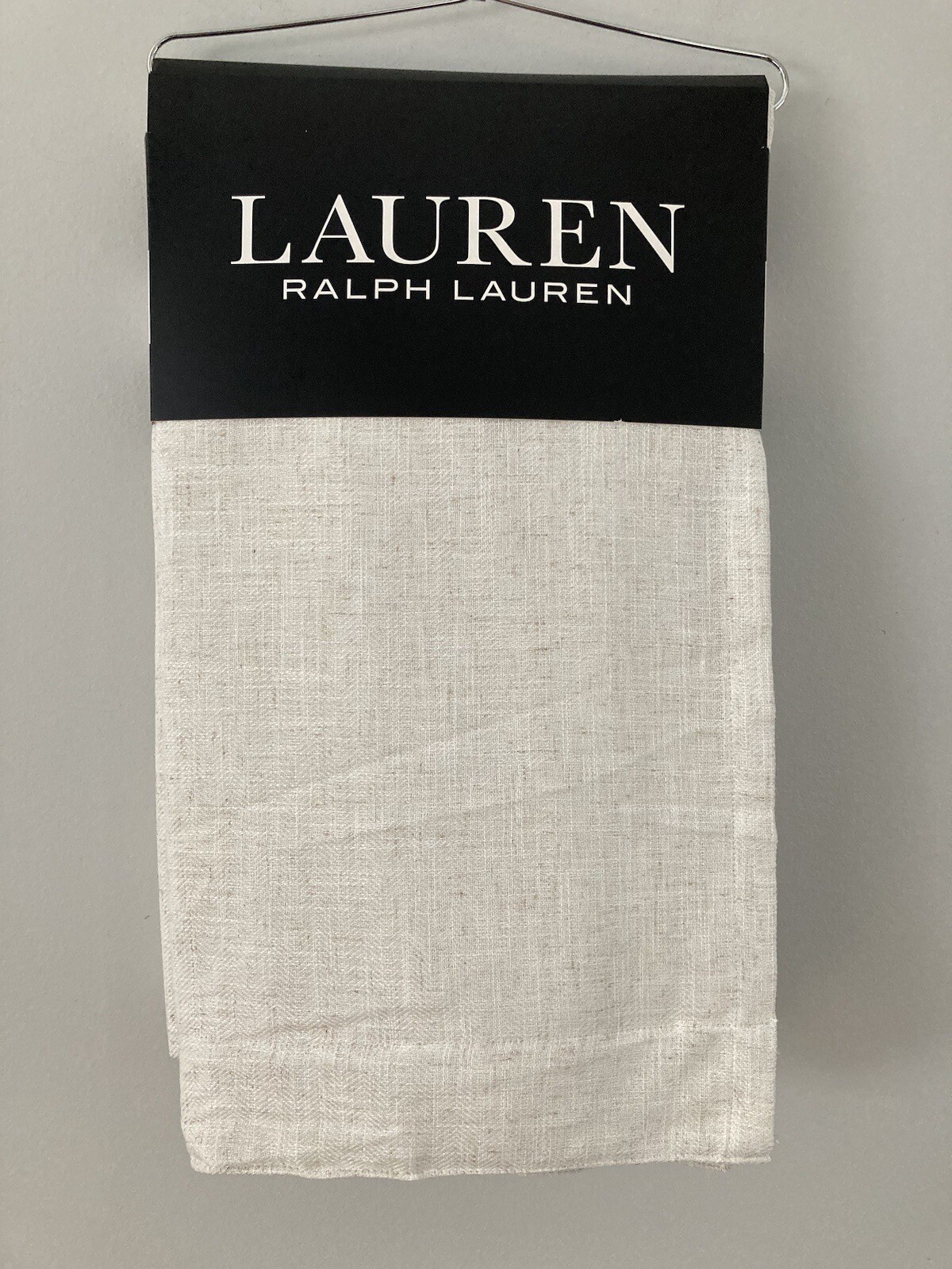 2 Ralph Lauren Back Tab Panels Curtains Blackout Herringbone Natural Beige 108" gallery