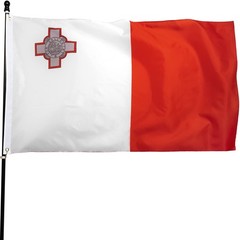 DANF Malta Flag 3×5 Ft Thick Polyester, Fade Resistant, Brass Grommets, Canvas H