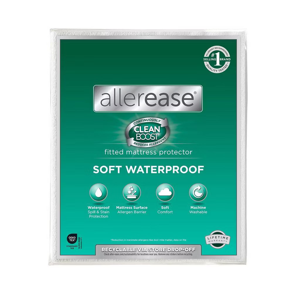 Allerease King Clean Boost Waterproof Fitted Mattress Protector: gallery