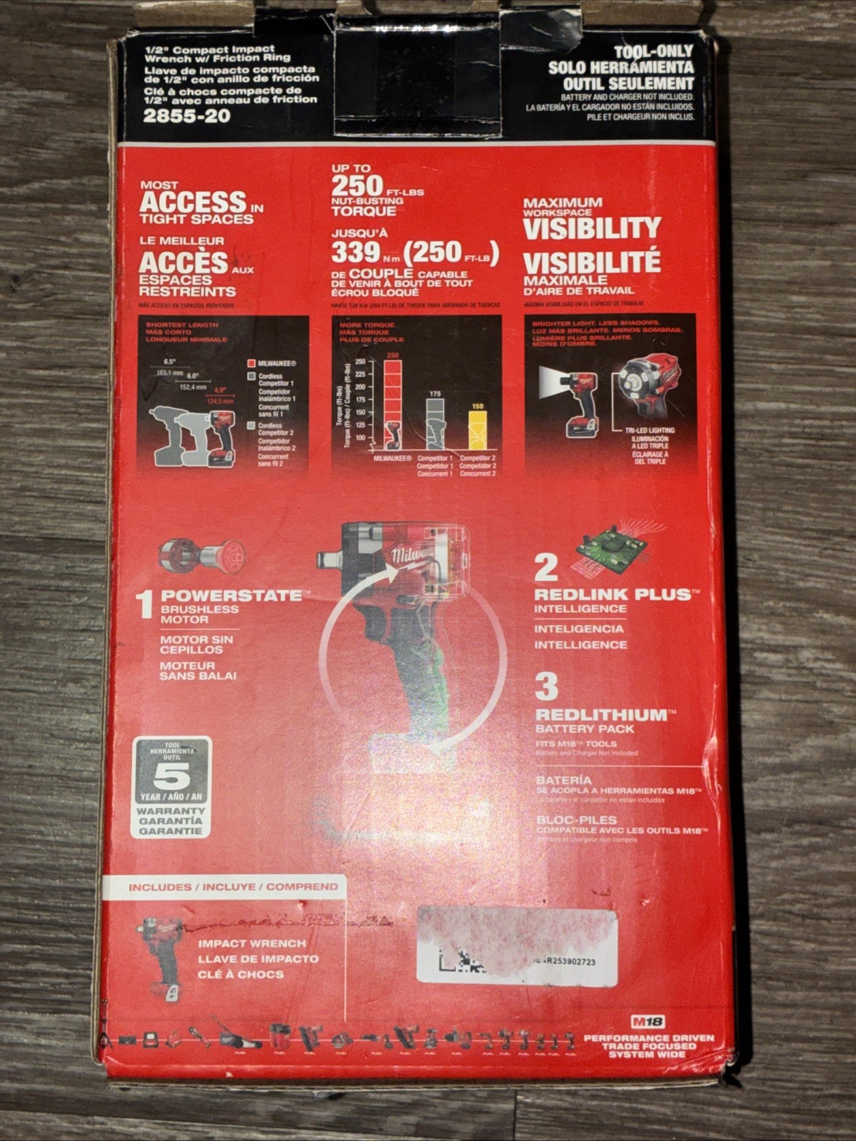 Milwaukee M18 FUEL 18V Compact Impact Wrench - 2855-20 Tool Only gallery