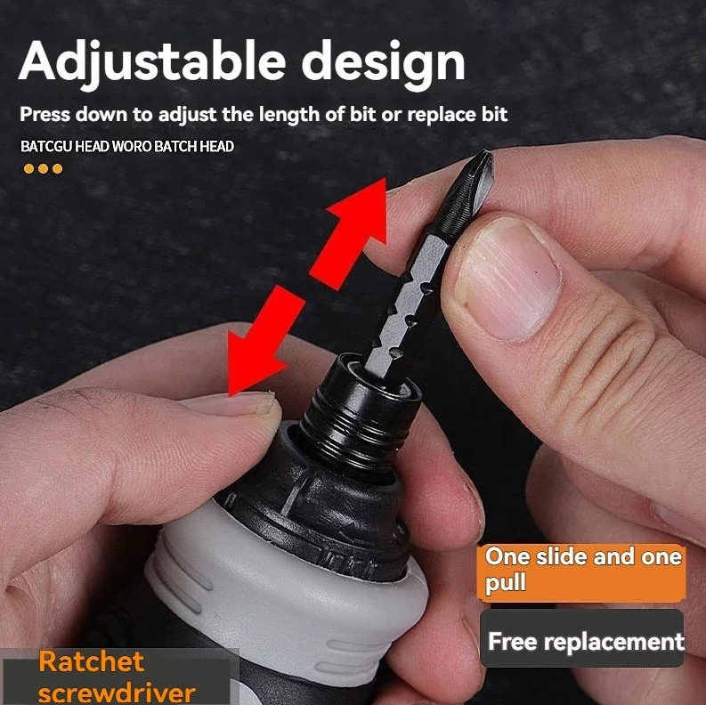 2pcs Mini Ratchet Screwdriver Set – Double-Head Short Handle Multi-Function Tool gallery
