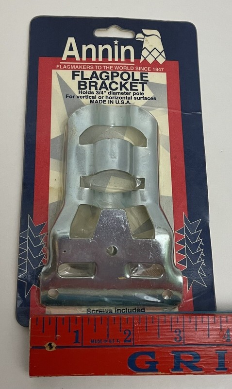 Annin Flagpole Bracket - Holds 3/4" Pole for Vertical or Horizontal Surfaces gallery