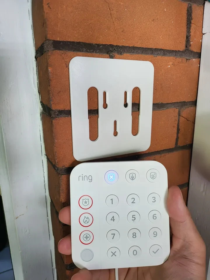 Ring Alarm Keypad (Gen 2) Plastic Wall Mount | 3d Printed Mount gallery