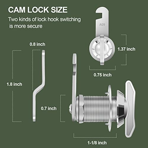 1-1/8” RV Compartment Latch Storage Cam Locks Mailbox Door 1-1/8 Inch gallery