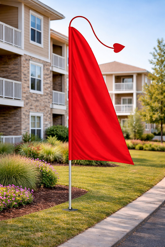 13ft Cherry Red Wind Dancer Flag Red Solid Color Flag Bali Flag gallery