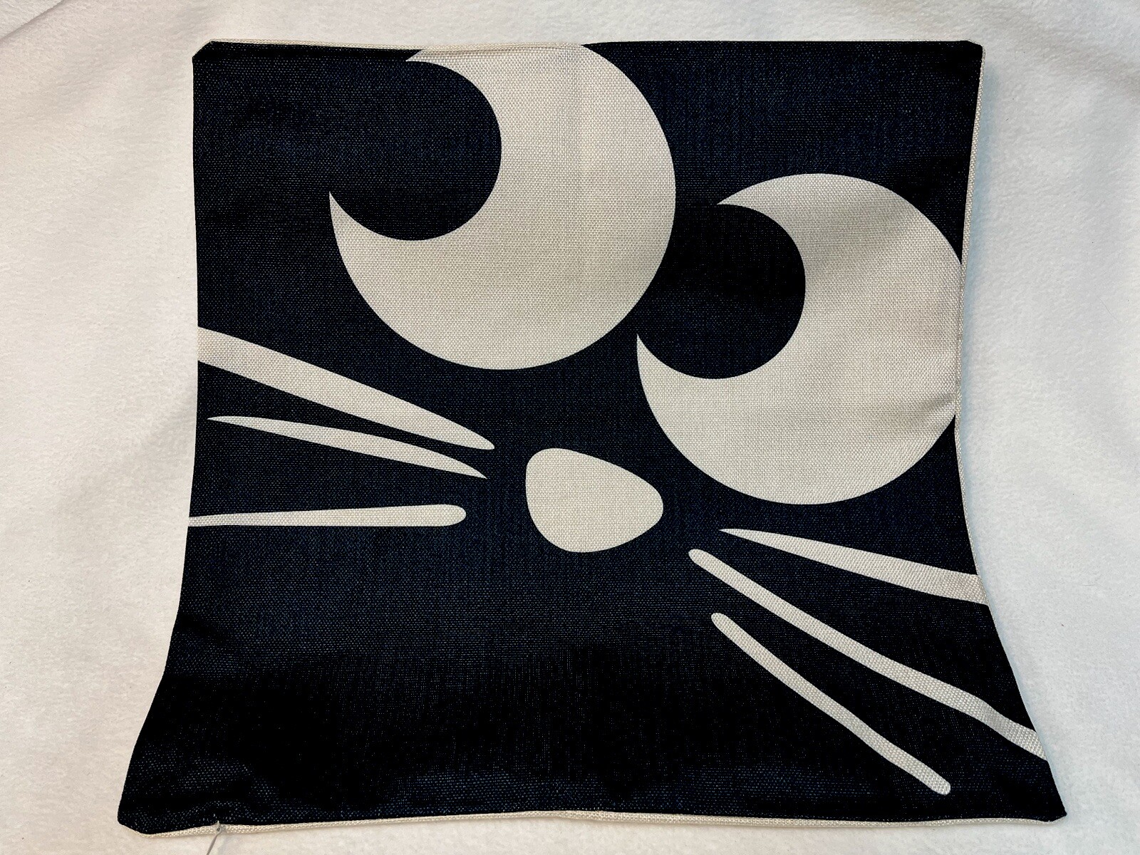 Black Cat Cartoon Fun Halloween Fall Throw Pillow Cover Fall Holiday Home Decor gallery