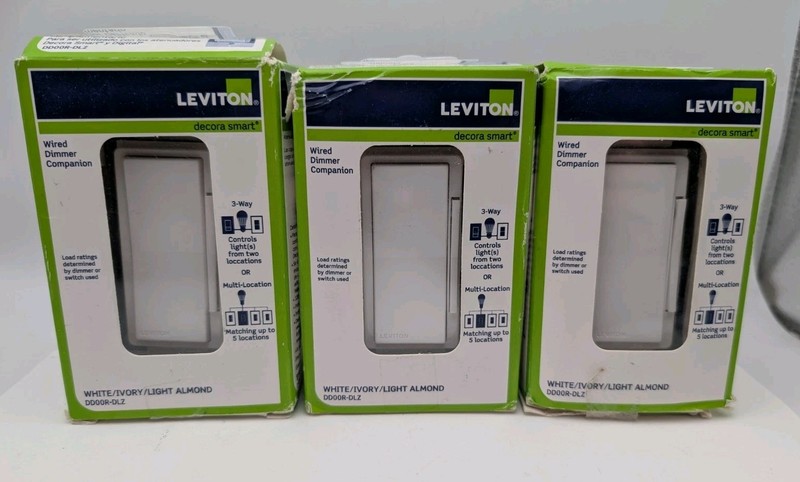 5x Leviton Auxiliary Switch Digital Decora Dimmer Remote DD00R-DLZ Scratch/Scuff gallery