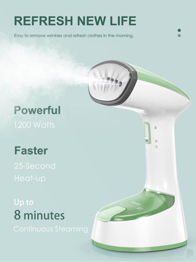Portable Folding Clothes Steamer 25 Sec Heat Up 20g Min Travel Wrinkle Remover gallery