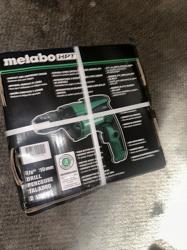 METABO TOOLS 3/8" CORDED DRIVER DRILL, 120V, 0-2700 RPM, KEYLESS CHUCK, D10VH2 gallery