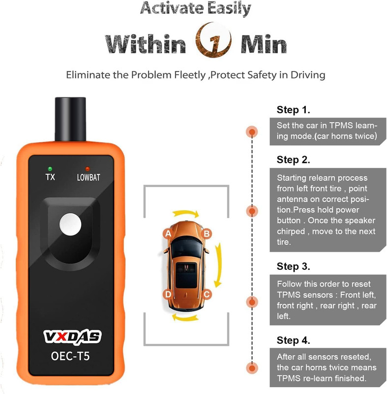 TPMS Relearn Tool Only for GM Vehicles (2006-2024 Chevy/Buick/Gmc/Opel/Cadillac) gallery