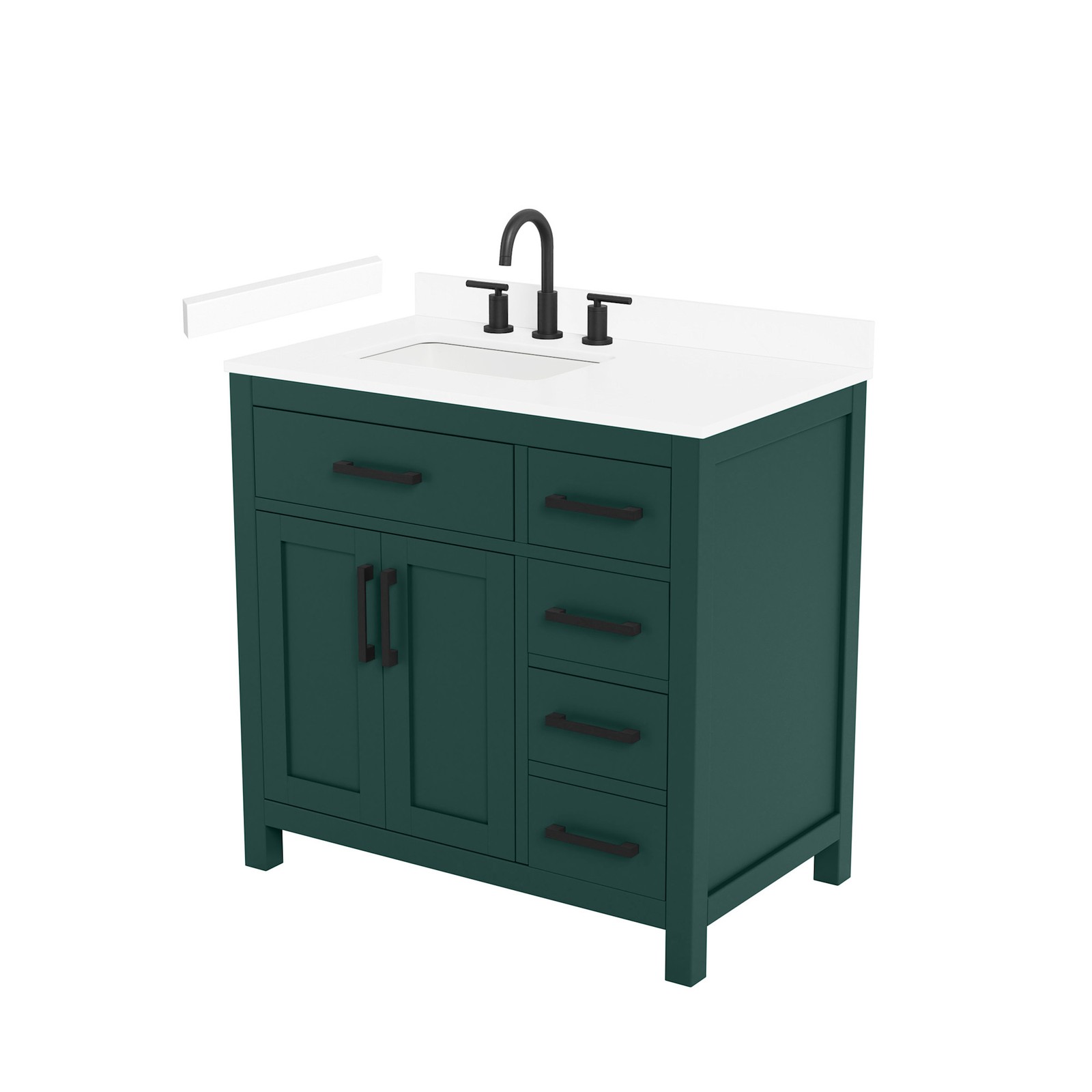 Wyndham Collection WCG242436S-VCA3-US3MXX Beckett 36" - Green / White Cultured gallery