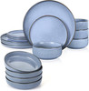 Ocean Blue 16-Piece Dinnerware Set for 4 - Durable & Safe for Everyday Use gallery