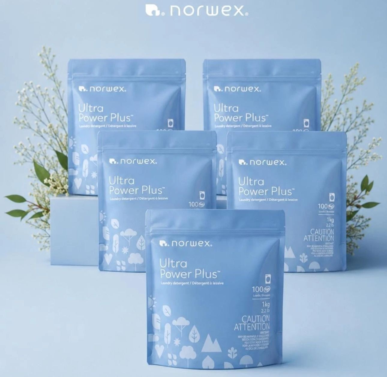 Norwex Ultra Power Plus Laundry Detergent, Pack of 5 - 2.2lb/ea Free Shipping gallery