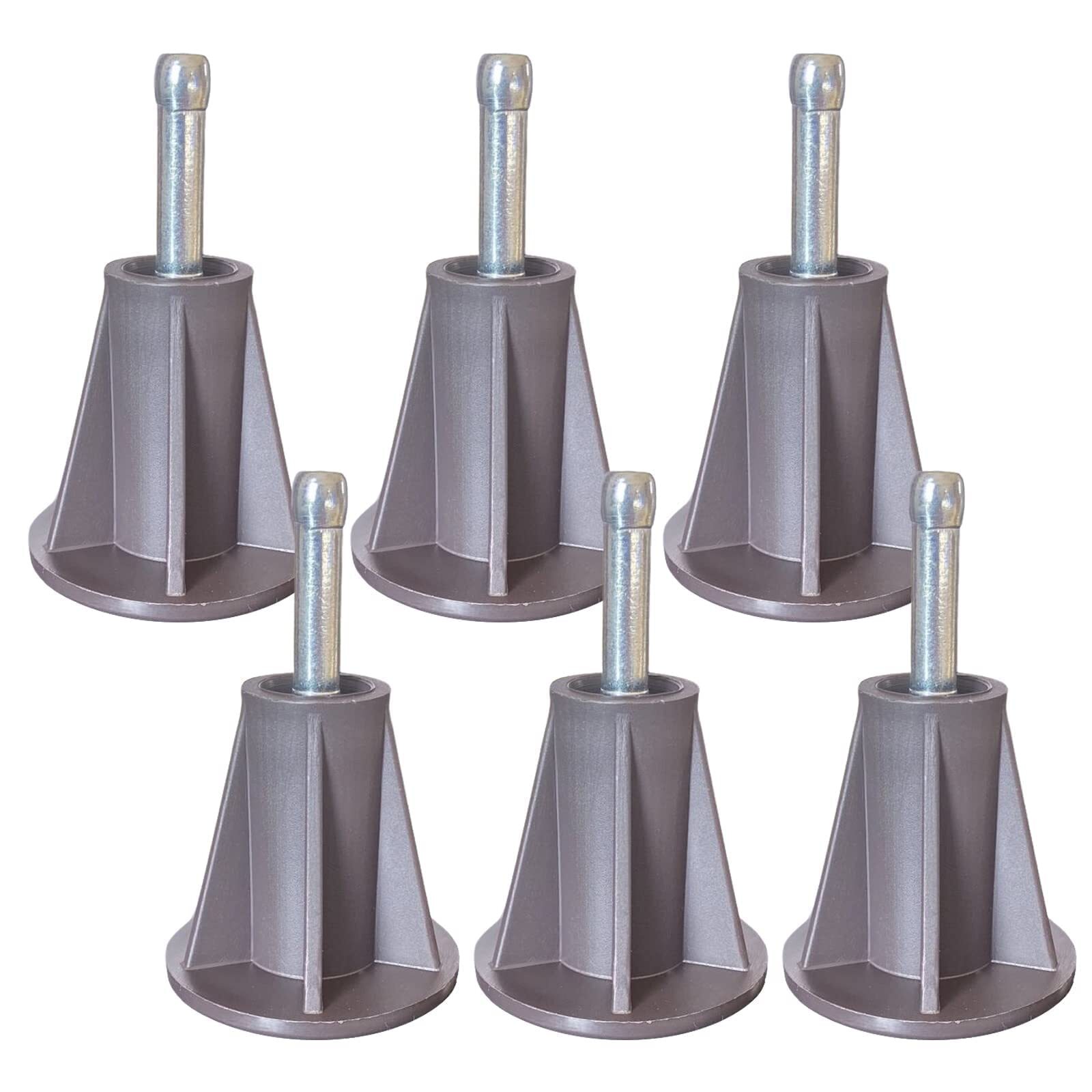 6Pcs Steel Stem Bed Frame Feet Reinforced Bed Frame Glide Legs to Replace Wheels gallery
