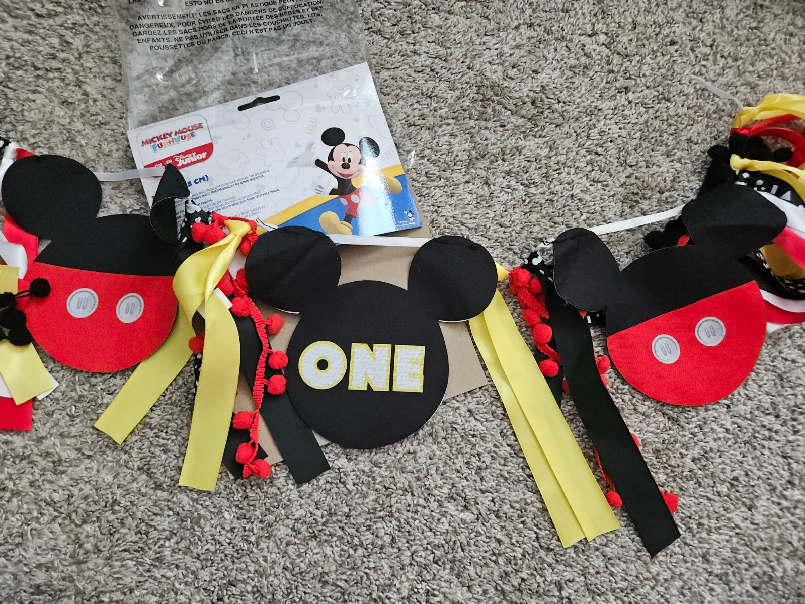 Mickey Mouse Disney Junior One Year Old Birthday Party High Chair Decoration gallery