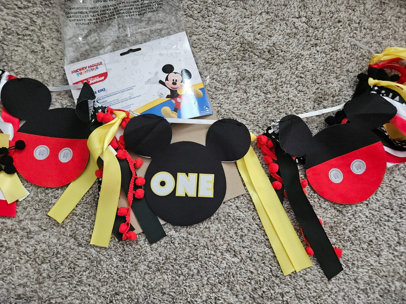 Mickey Mouse Disney Junior One Year Old Birthday Party High Chair Decoration gallery