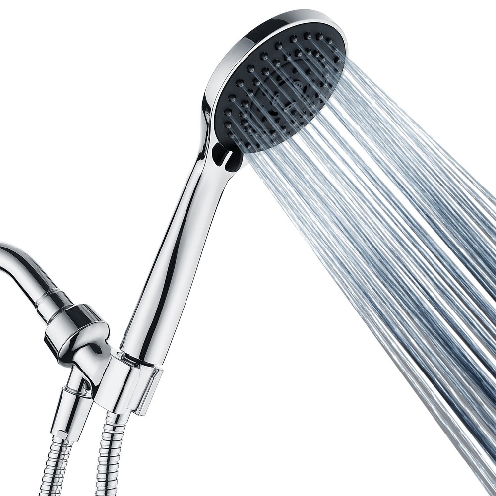 5 Spray Settings Handheld Shower Head Kit with 60" Long Stainless Steel Hose