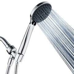 5 Spray Settings Handheld Shower Head Kit with 60″ Long Stainless Steel Hose