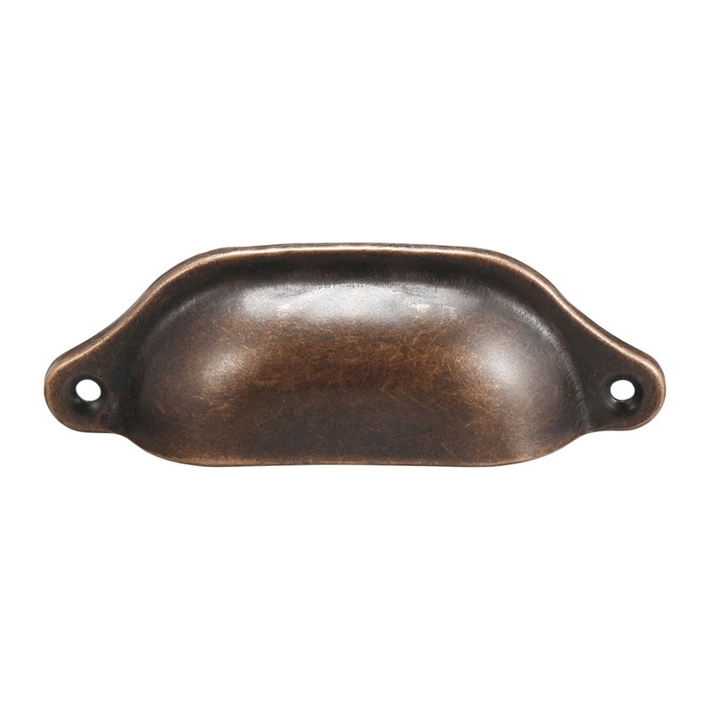 Cup Drawer Pull Kitchen Cabinet Handles Copper Tone 83mm Hole Centers gallery