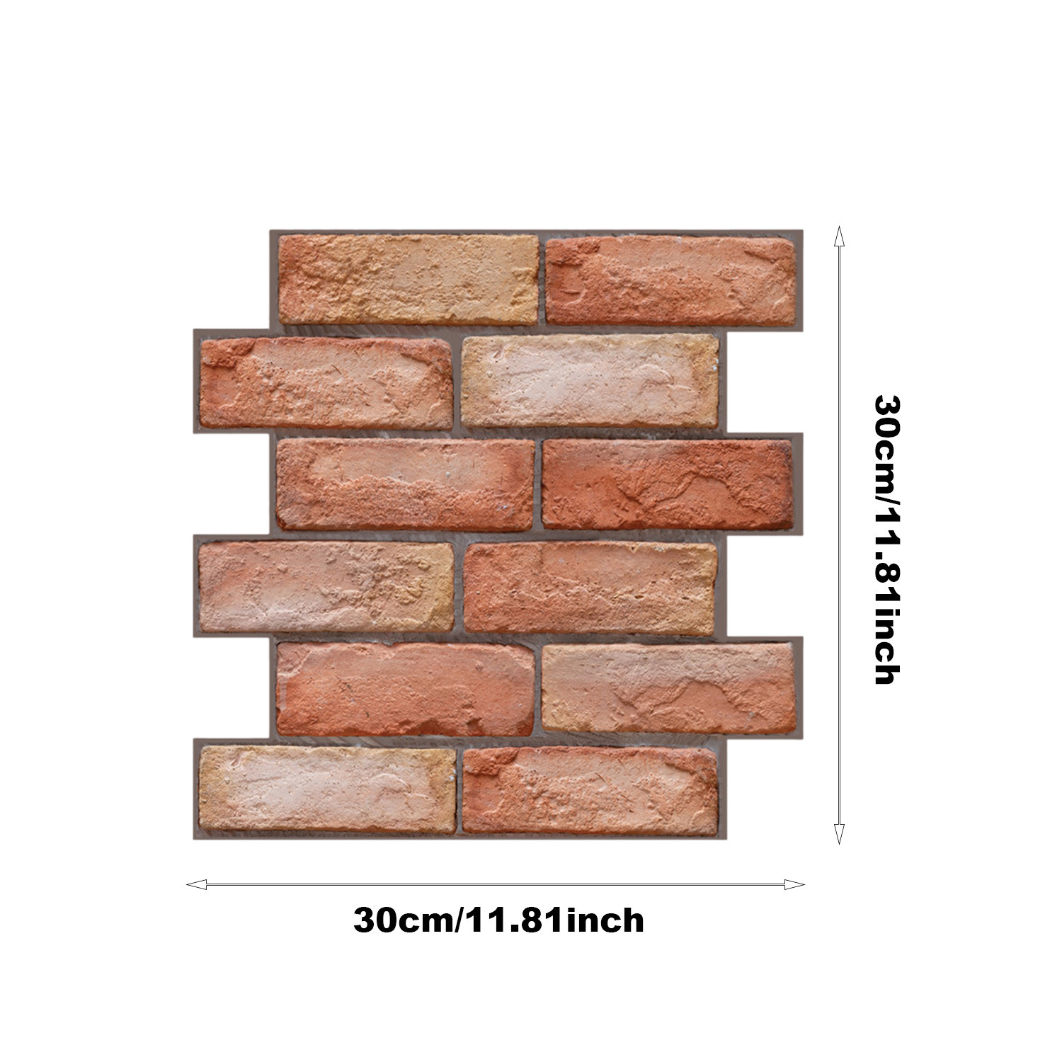 10 Brown Brick Wall Stickers gallery