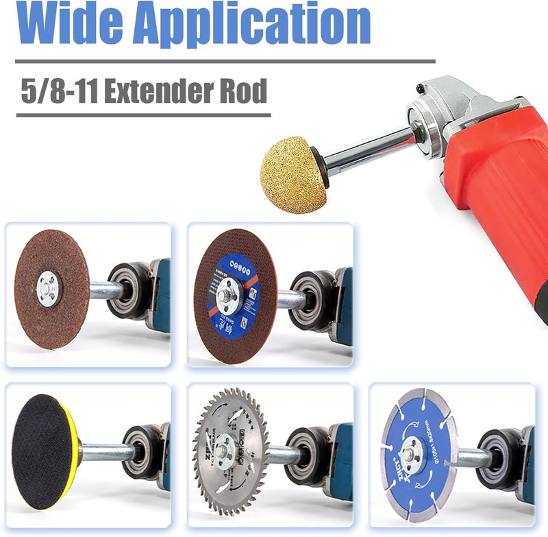 3 Pieces 5/8-11 Thread Angle Grinder Extension Connecting Rods 80Mm 100Mm 140Mm gallery