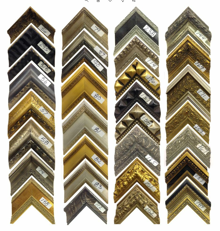 Picture Frame Molding | Ornate Simple Antique Modern 57" Lengths | OR BEST OFFER gallery