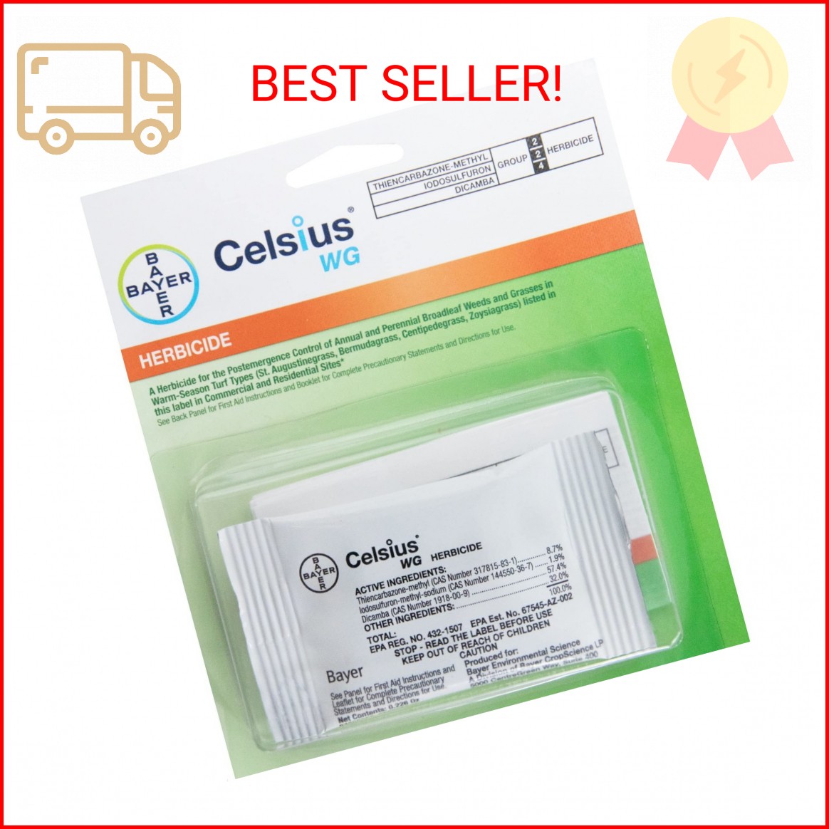 Prime Source Celsius WG - 0.226 oz Easy Mix Packet-Post Emerge Weed Control gallery