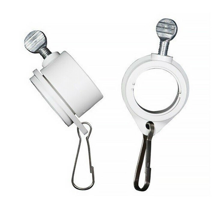 2 Pcs Flagpole ROTATING CLIPS Fit 1" Dia Flag Pole Tangle Free Mounting Rings