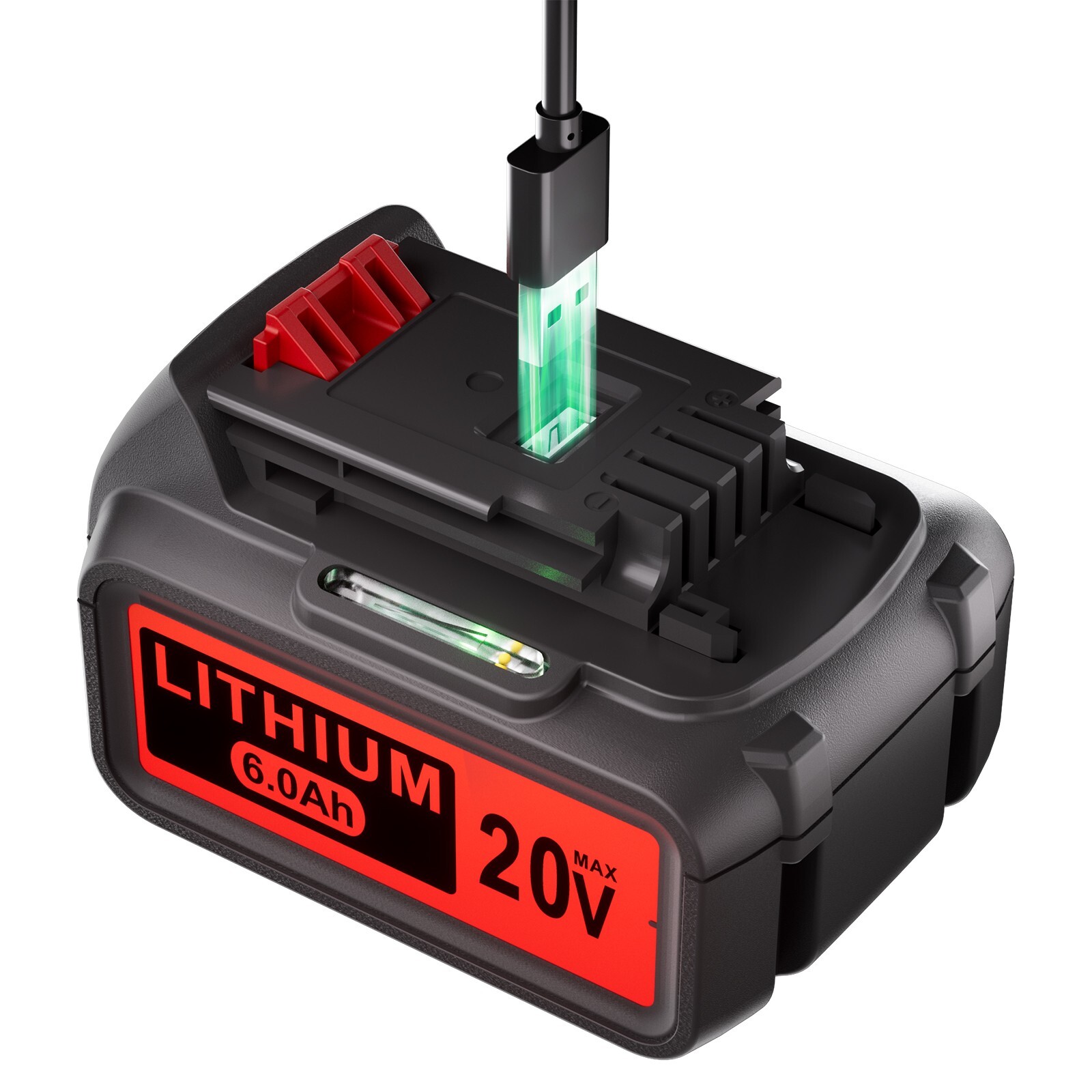 For Black& Decker 20V Lithium Battery LBXR20 LBXR20 LBX20 6.0Ah USB-A Charging gallery