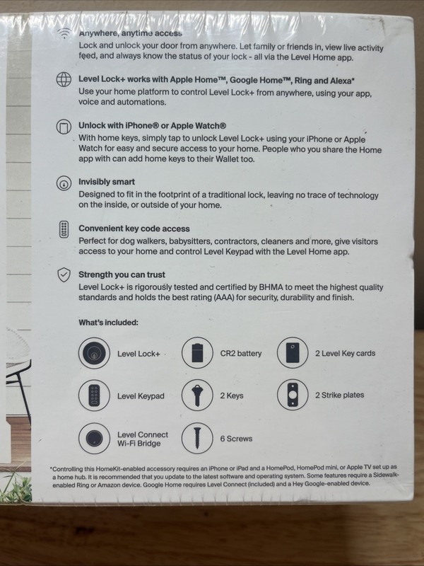 Level - Lock+ Connect Keypad Smart Lock BT/Wi-Fi Dead Bolt Lock Satin Nickel gallery