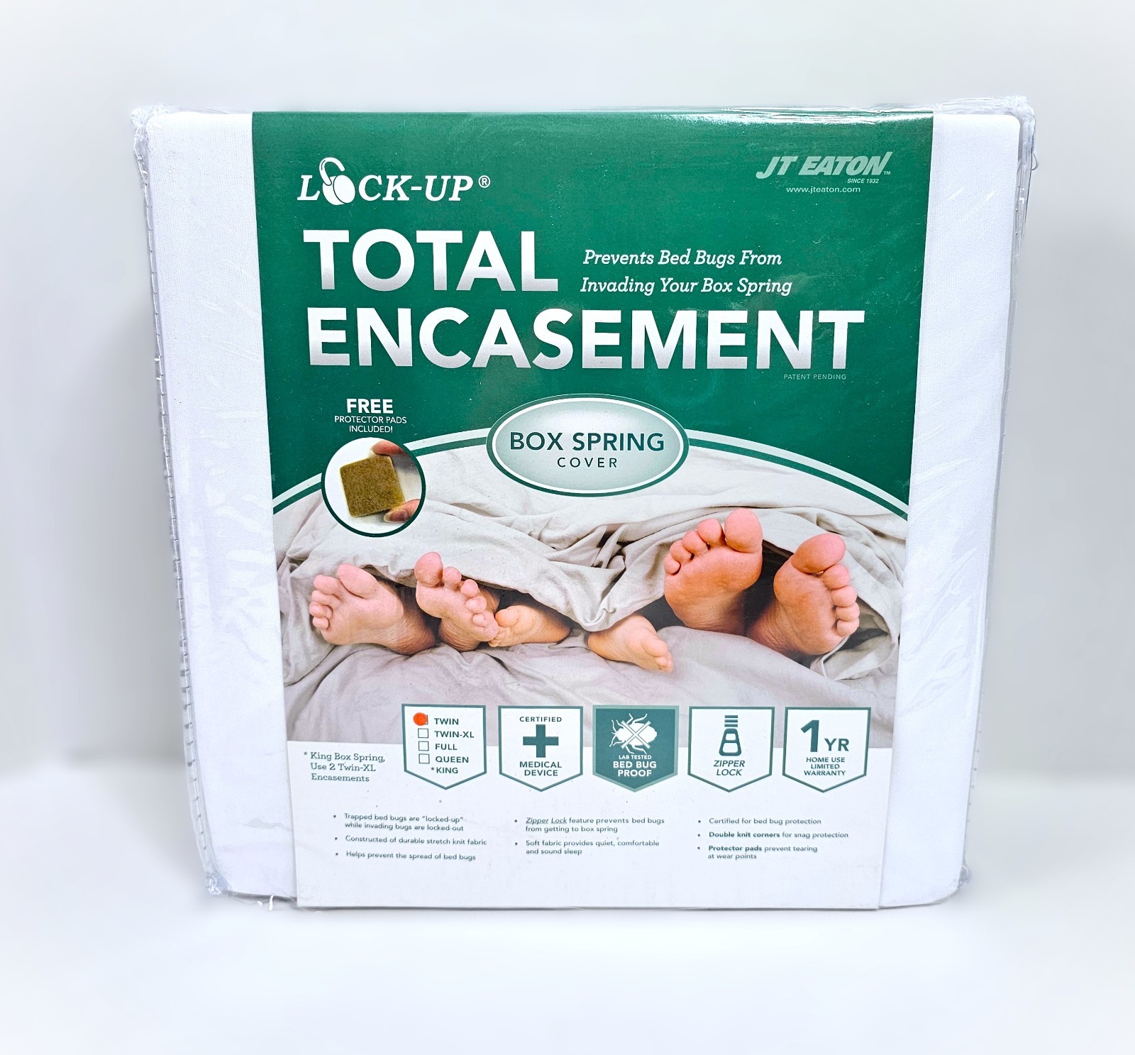 Lock-Up Box Spring Total Encasement Cover Zippered Protector Bed Bug Protection gallery