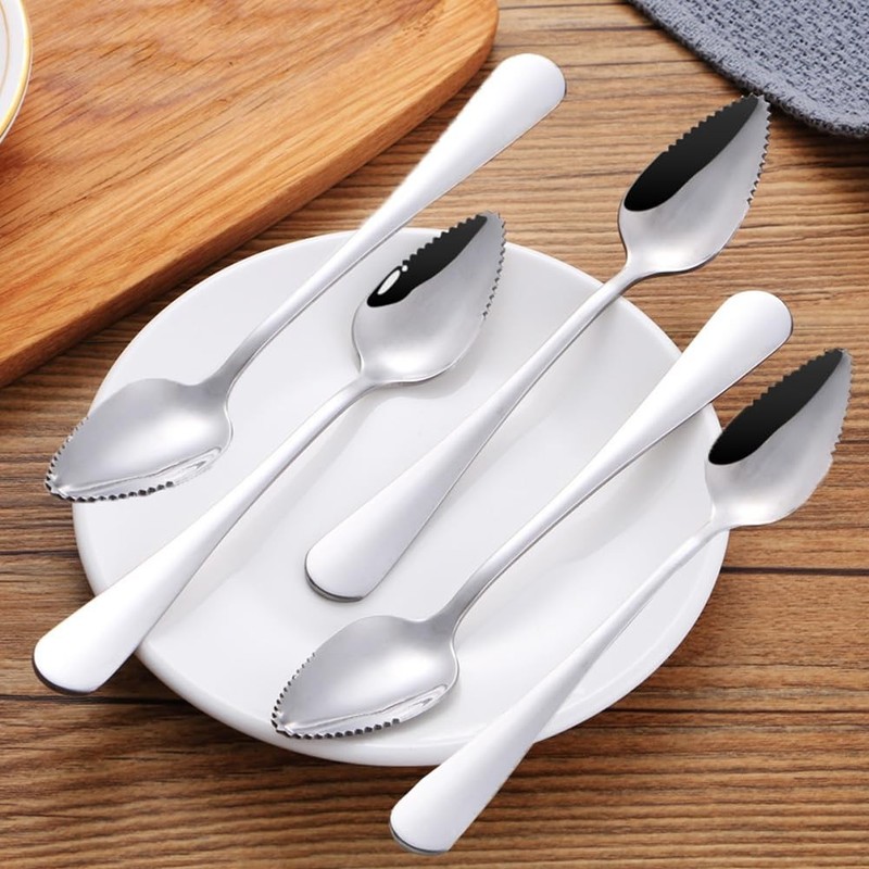 Grapefruit Spoons 6 Pieces Set 5 Stainless Steel Grapefruit Spoon and 1 Grapefr gallery