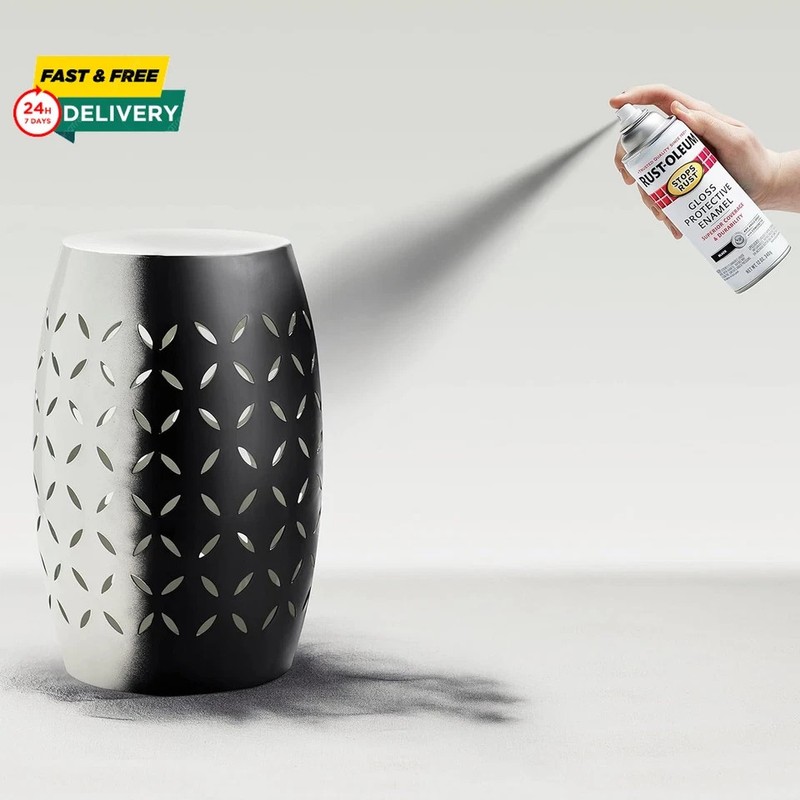 Rust-Oleum 7779830-6PK Stops Rust Spray Paint, 12 Oz, Gloss Black, 6 Pack gallery
