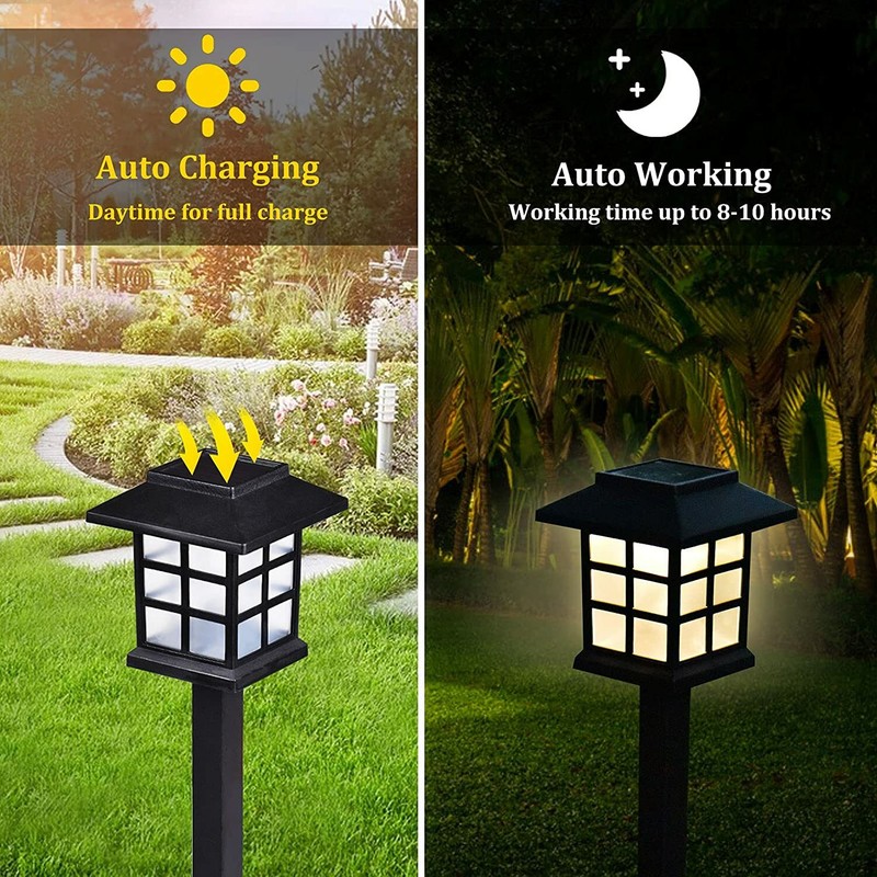 12Pack Solar Pathway Lights Outdoor Landscape Solar Waterproof Garden LED Lights gallery