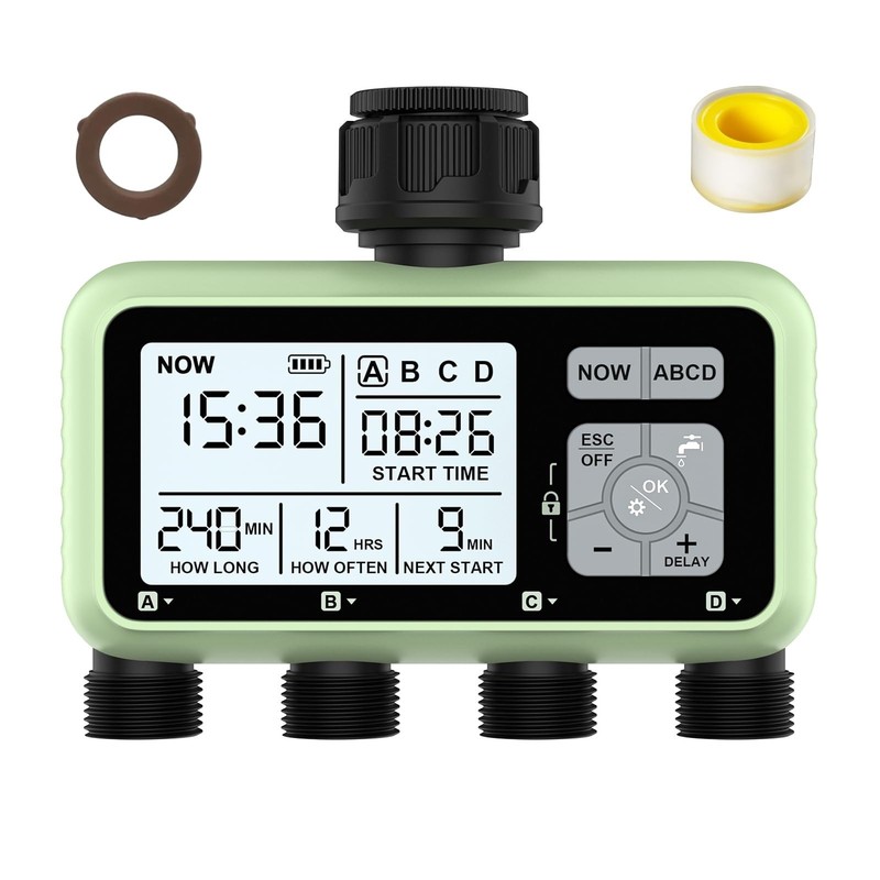Smart Sprinkler Timer Programmable Water Timer for Garden Irrigation Auto 4 Zone gallery
