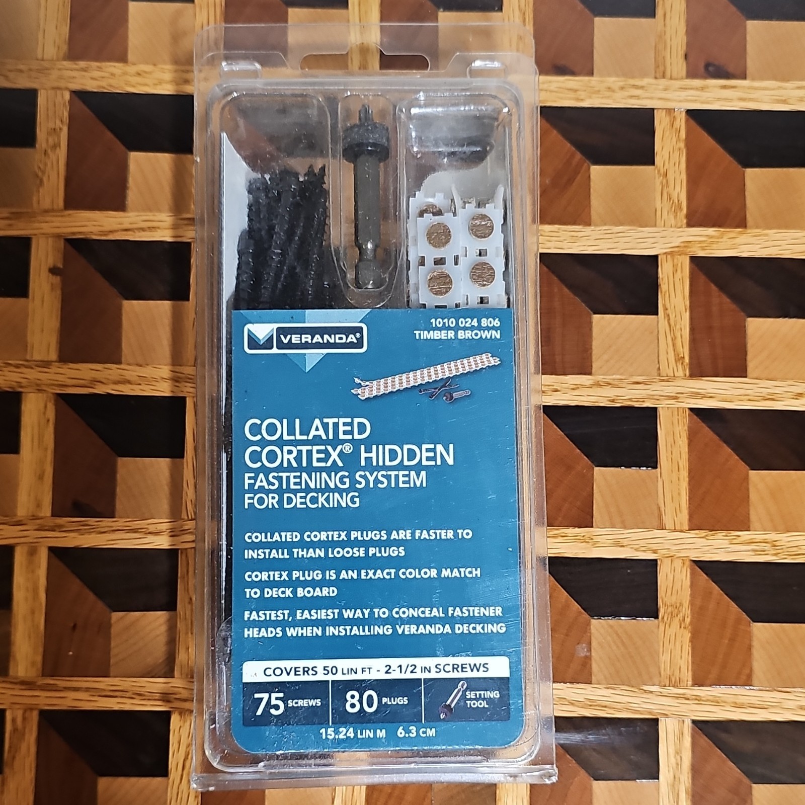 6X collated Cortex Hidden Fastening Deck Screws - Timber Brown gallery