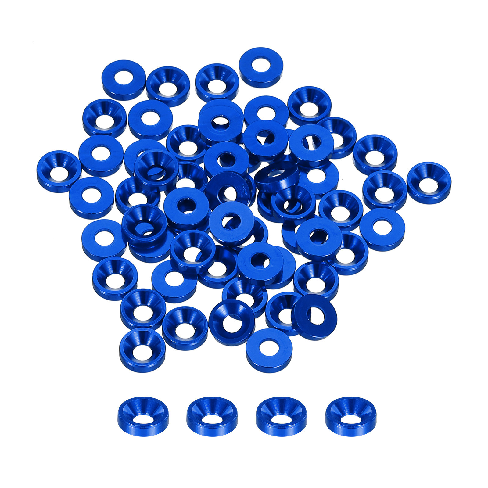 M3 Countersunk Washers,Anodized Aluminum Gaskets for Screw RC,50PCS(Dark Blue) gallery