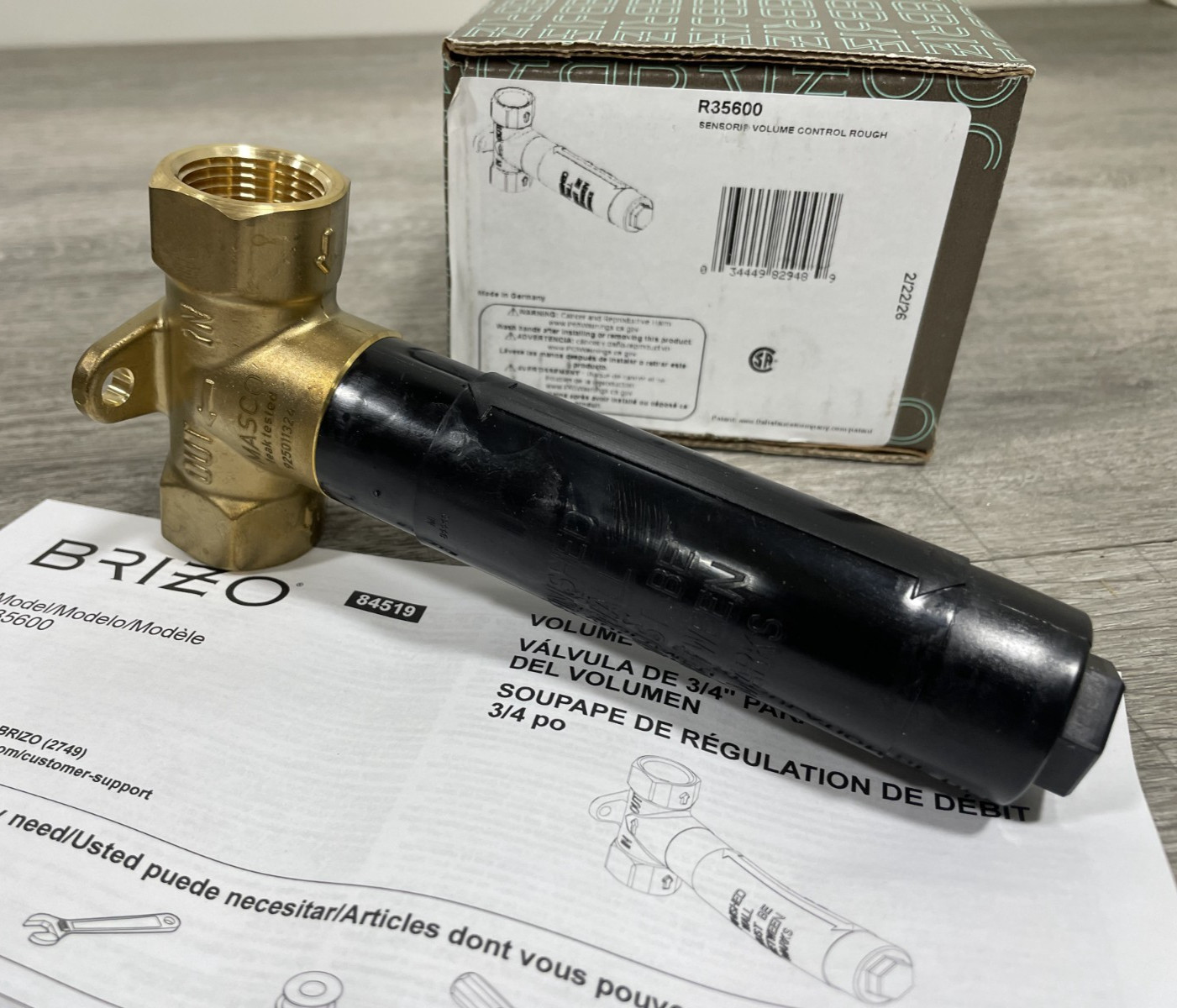 Brizo R35600 3/4" Volume Control Rough Valve Brass Connection gallery