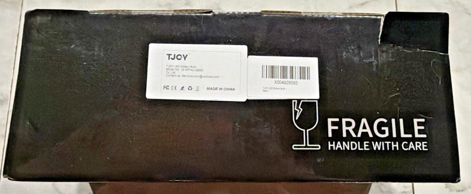 TJOY 8W LED Vintage Edison Light Bulbs Dimmable E26 ST58 ST19 12-Pk gallery