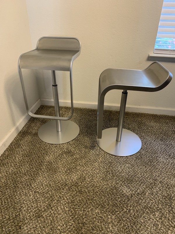Lapalma Lem Piston Stool Chair Made in Italy Matte Silver Seat Counter Height gallery