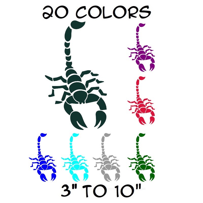 Scorpion Sticker Vinyl Decal - Zodiac Scorpio Desert for Truck Bumper Car Window gallery